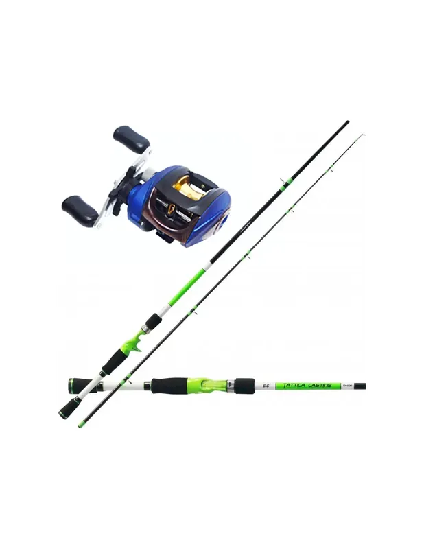 Soldes Kolpo Combo Pêche Canne Tactique Casting Bobine Tatler BF100
