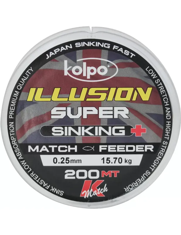 Promotion Saisonnière Kolpo Illusion Super Sinking Fil de pêche anglais 200 mt