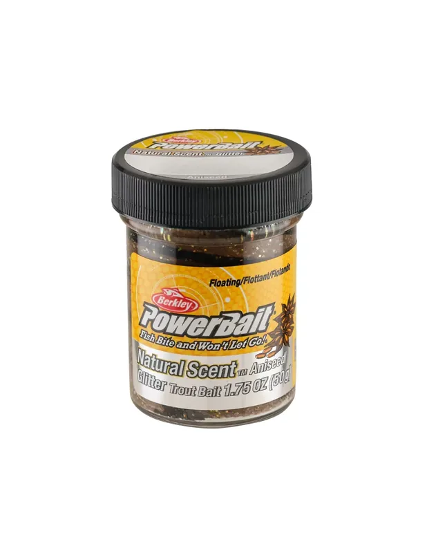 Berkley Powerbait Glitter Trout Bait Black Brown Anise Trout Batter Offre Limitée