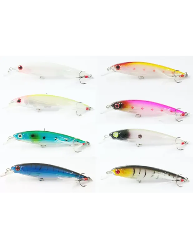 Expédition Rapide Kit 8 pcs Yamashiro Shallo Artificial Fishing Spinning 12 gr 11 cm