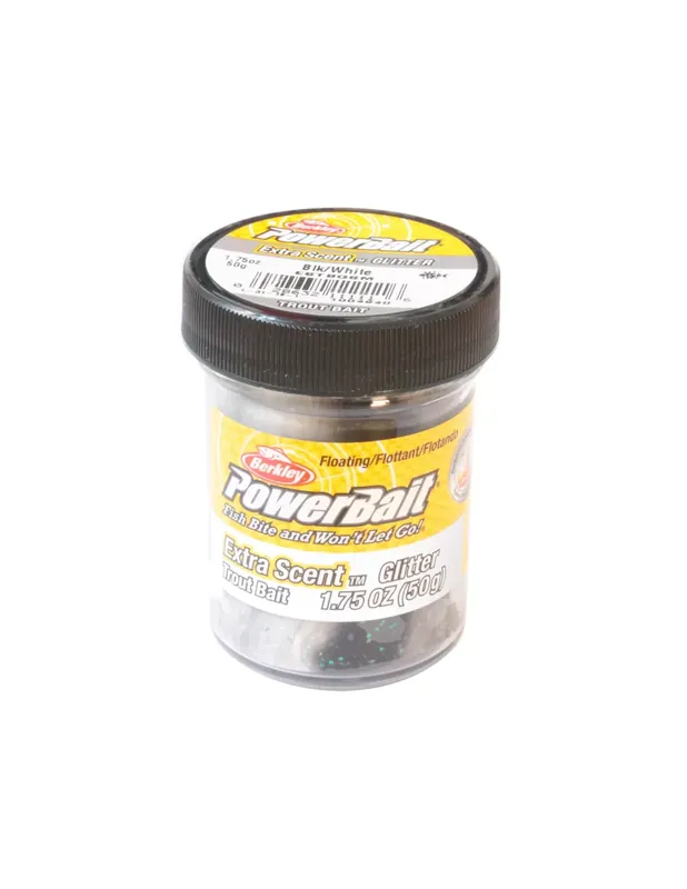 Usine Directe Berkley Powerbait Glitter Trout Bait Black White Twist Batter for Trout