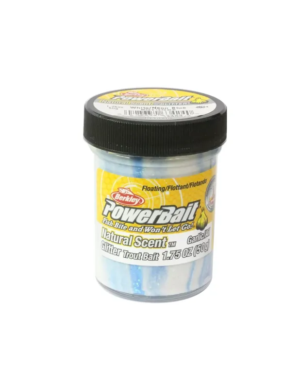 Berkley Powerbait Glitter Trout Bait White Neon Blue Batter for Trout Prix Réduit