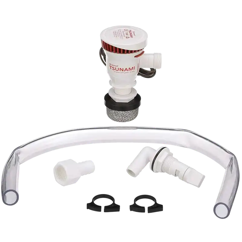 Complete installation kit for T500 livewell aeration pump – 12V – 31 L/min Vente Directe