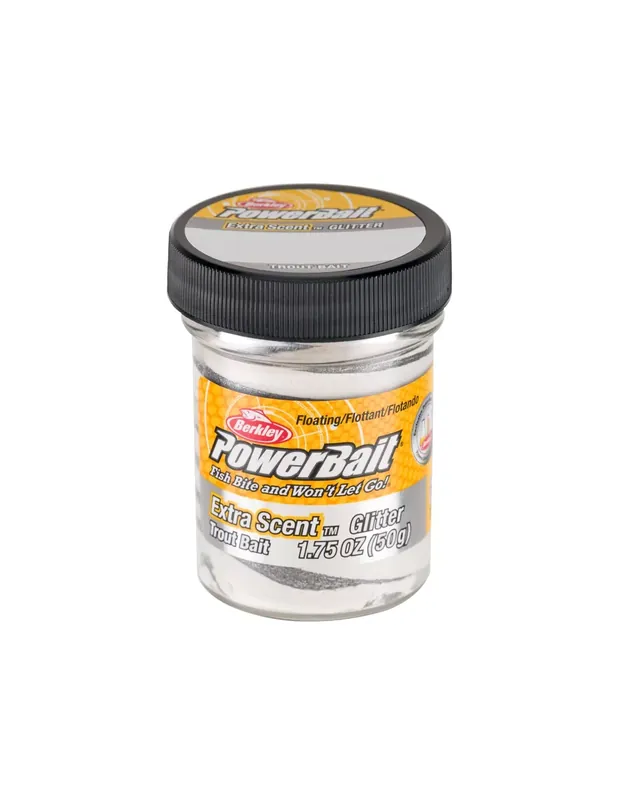 Marque Berkley Powerbait Glitter Trout Bait Silver Vein Trout Batter for Trout