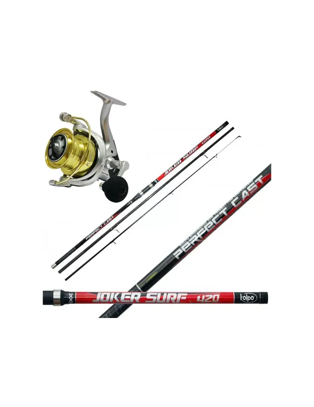Achat Immédiat Kolpo Kit Surf Casting Top Carbon Barrel Reel 7000