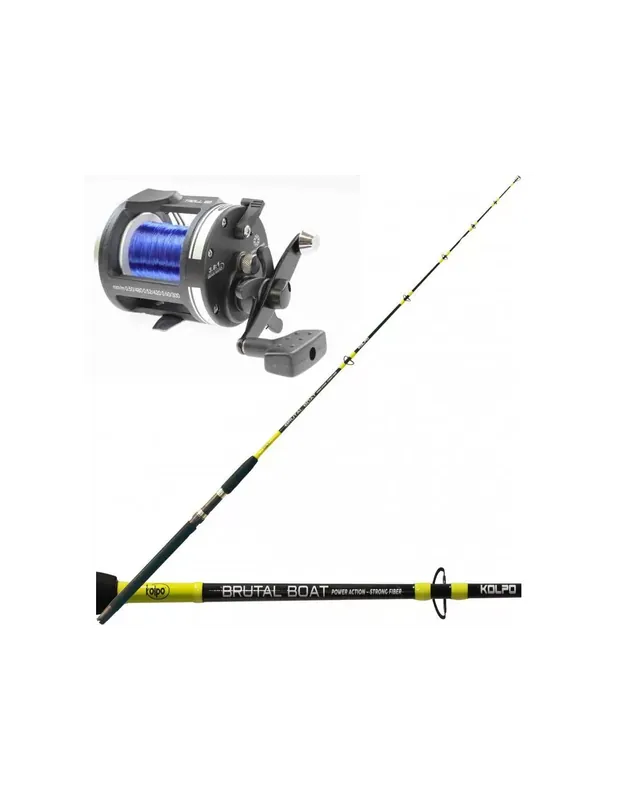 Commander Vite Kolpo Kit de pêche à la traîne et bobine rotative