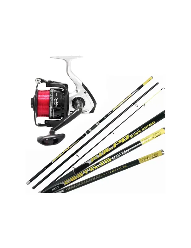 Meilleure Vente Kolpo kit Surfcasting Barrel Three Sections 200 gr Reel and Wire