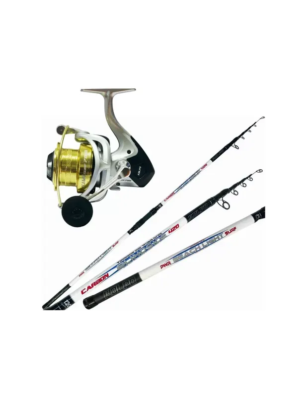 Authentique Kolpo Kit Fishing Surf Beach High Carbon Rod Kimi 7000 Module bobine