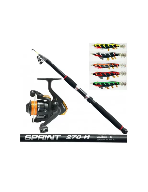 Marque Kolpo Kit de pêche complet pour Seppie Totani Riva et Barca