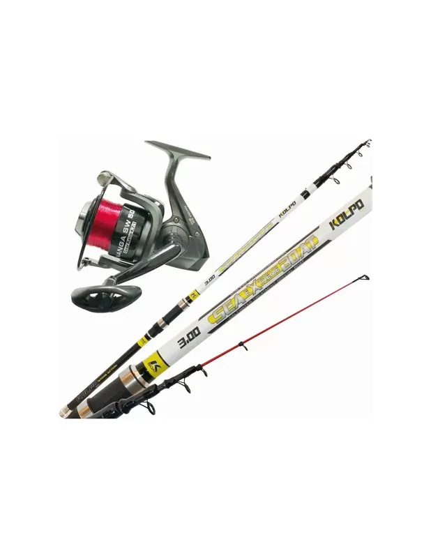Remise Kolpo Combo Pêche à partir de bateau Canna 2,70 M en bobine de carbone et de fil