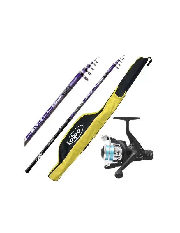 Nouveauté Combo Bolognese Fodero Canne à pêche 3 m Moulin et fil