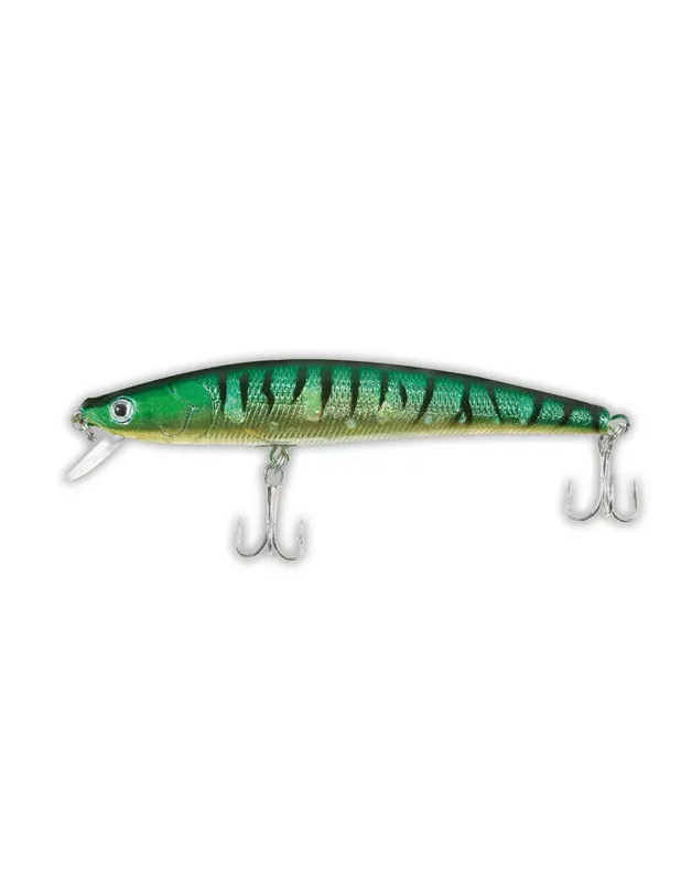 Pas Cher Lineaeffe Crystal Minnow Artificial Spinning Train Coastal Tiger Green