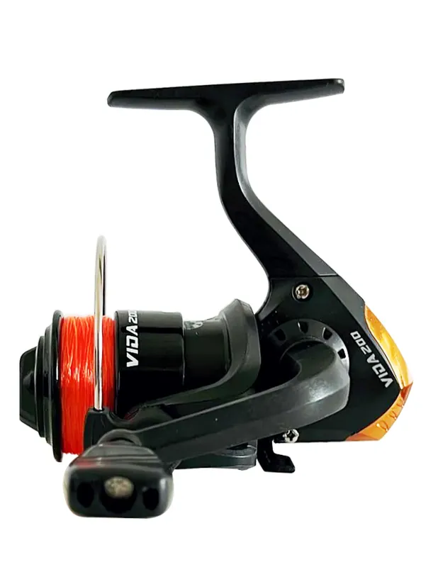 Kolpo Vida Fishing Reel 200 avec Fluo Orange Wire Authentique