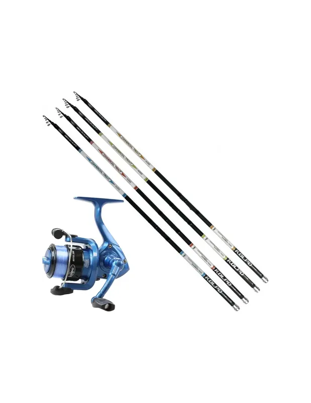 Certifié Kolpo Kit Fishing Trout Lake Rod in Carbon Reel Myth with Wire