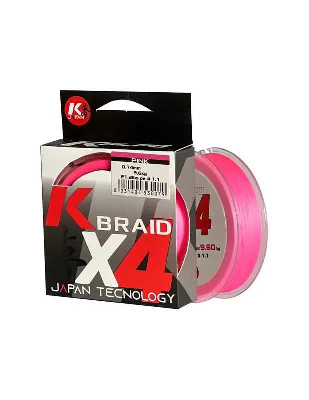 Pas Cher Kolpo K Braid X4 Tressed Premium Quality 300 mt Pink Fluo