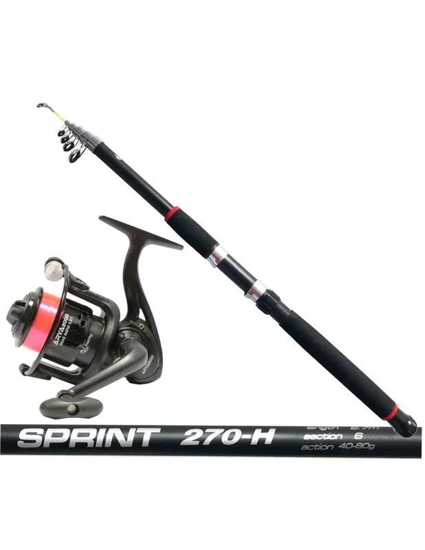 Top Vente Kolpo Canna Sprint 2,40 mt Arya mulinello avec Filo Energy