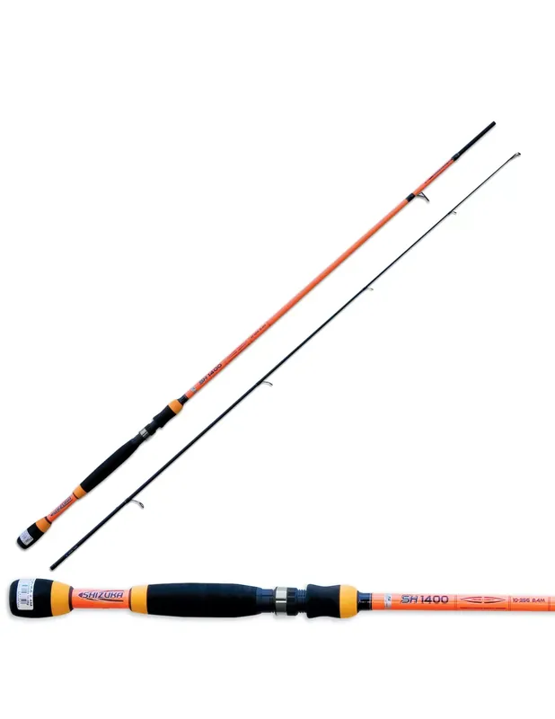 Vente Flash Shizuka SH1400 Carbon Fishing Rod Spinning 2.40 mt 10-35g