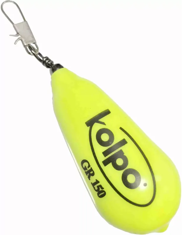 Poire fluorescente jaune de plomb de Kolpo avec girella et mousquet Livraison Gratuite