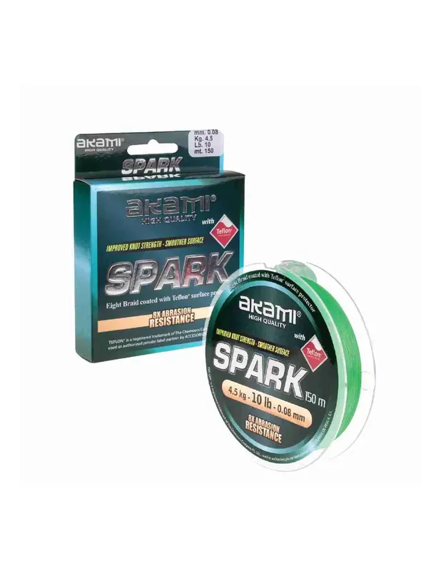 Prix Cassé Akami Spark Tressée 8 Vêtements vêtus de téflon 150m