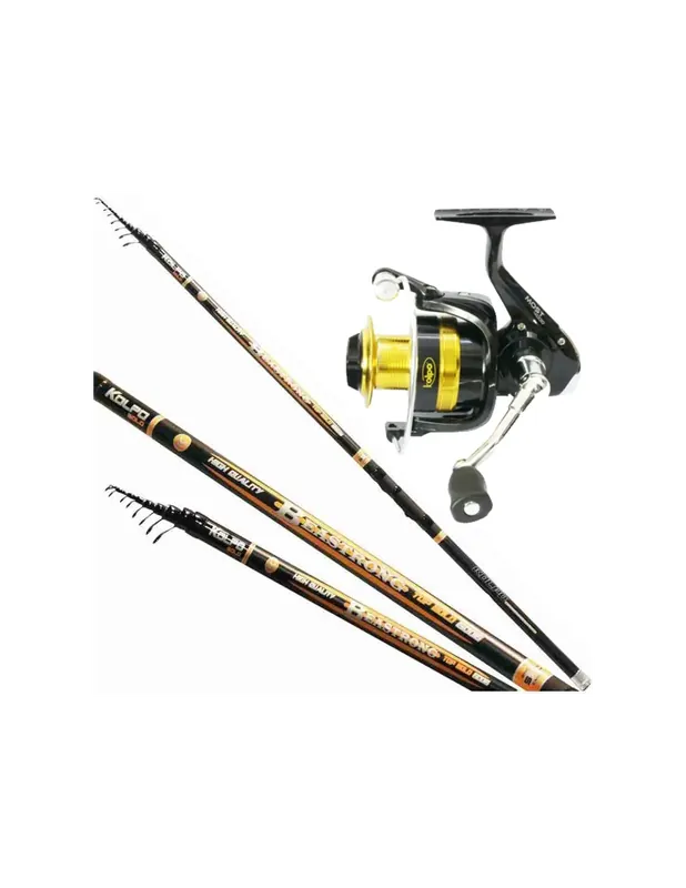 Retour Gratuit Kolpo Kit Peach Bolognese Carbon Rod Reel 4 Roulements