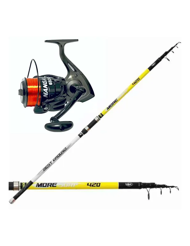 Dernier Modèle Surf Kit Kolpo Carbon Barrel Reel 8000 Filo Énergie