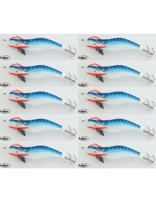 Offre Exclusive Egi Fishing Totan Kit 10 pz Totanara Bleu