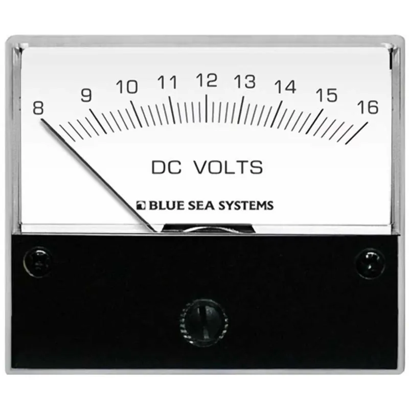 Voltímetro analógico DC da Blue Sea Systems – 8 a 16V DC Vente Directe