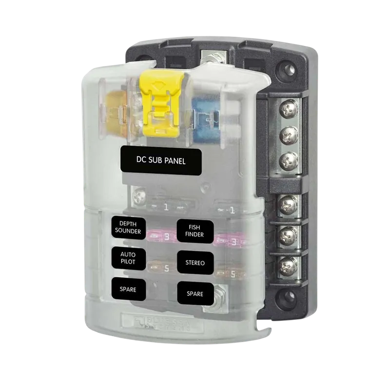 Dernier Modèle 6-circuit plug-in fuse panel with integrated negative bus